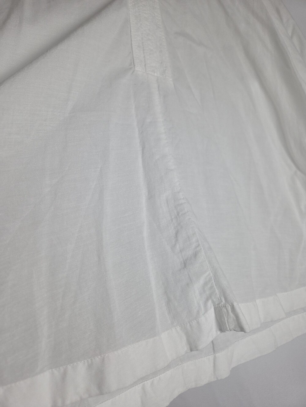 Madewell Shirred Long Sleeve Lightweight Flowy Blouse Cotton Blend wlwhite - Picture 8 of 16